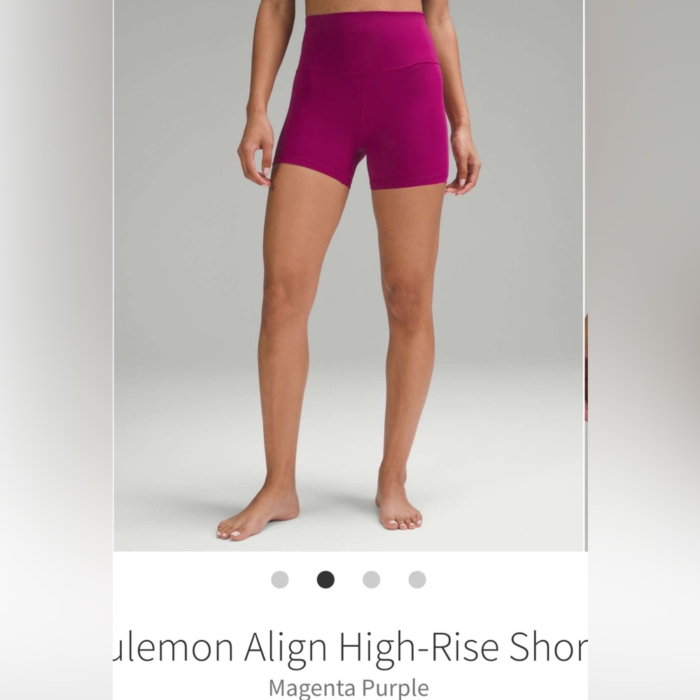 Lululemon Align shorts High Rise 4” Size 4